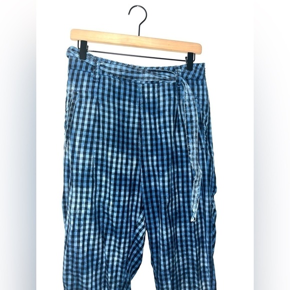 MAEVE by Anthropologie Avryl Bleached High Waisted Pants in Blue & Black Size 4 - Picture 9 of 14